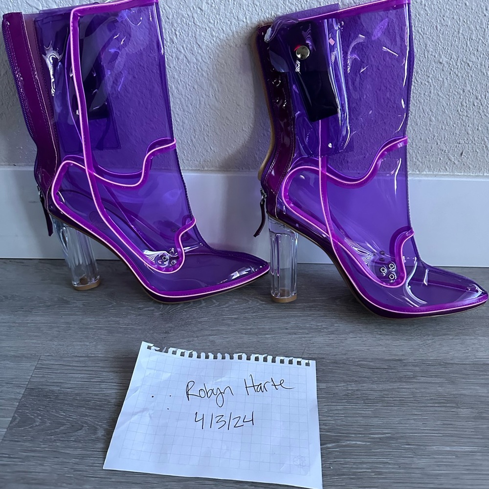 Out Past Midnight Space Cowboy Boots Purlple